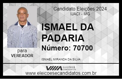 Candidato ISMAEL DA PADARIA 2024 - IJACI - Eleições