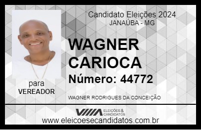 Candidato WAGNER CARIOCA 2024 - JANAÚBA - Eleições