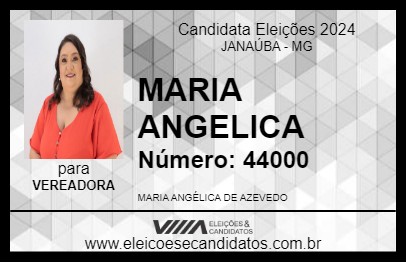 Candidato MARIA ANGÉLICA AZEVEDO 2024 - JANAÚBA - Eleições