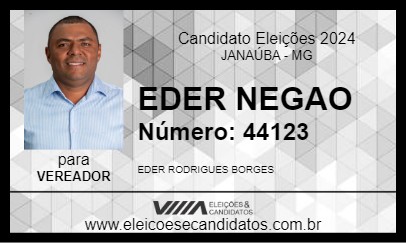 Candidato EDER NEGAO 2024 - JANAÚBA - Eleições