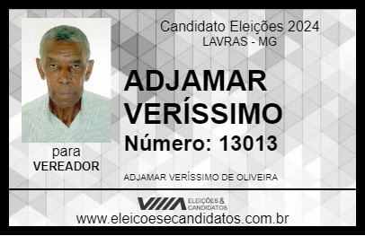 Candidato ADJAMAR VERÍSSIMO 2024 - LAVRAS - Eleições