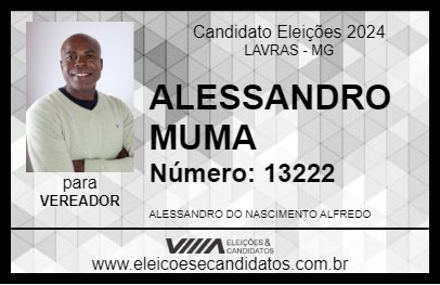 Candidato ALESSANDRO MUMA 2024 - LAVRAS - Eleições