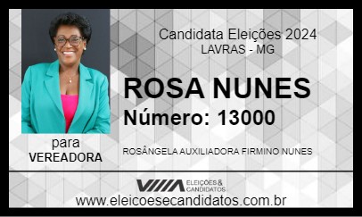 Candidato ROSA NUNES 2024 - LAVRAS - Eleições