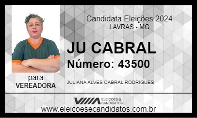 Candidato JU CABRAL 2024 - LAVRAS - Eleições