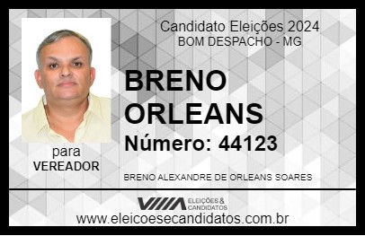 Candidato BRENO ORLEANS 2024 - BOM DESPACHO - Eleições