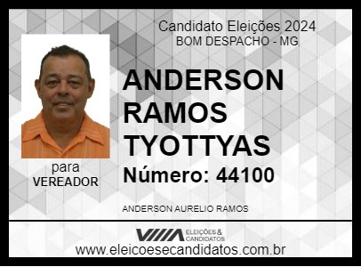 Candidato ANDERSON RAMOS TYOTTYAS 2024 - BOM DESPACHO - Eleições