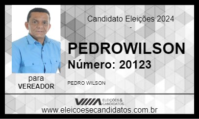 Candidato PEDRO WILSON 2024 - NOVA PORTEIRINHA - Eleições