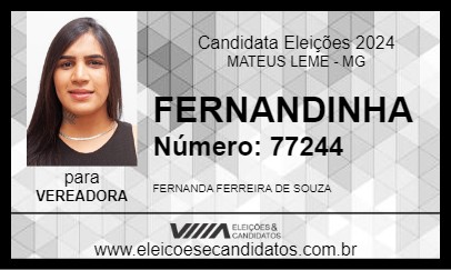 Candidato FERNANDINHA 2024 - MATEUS LEME - Eleições