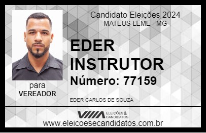 Candidato EDER INSTRUTOR 2024 - MATEUS LEME - Eleições