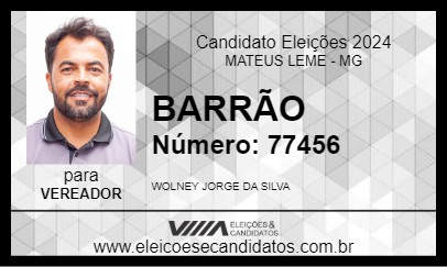 Candidato BARRÃO 2024 - MATEUS LEME - Eleições