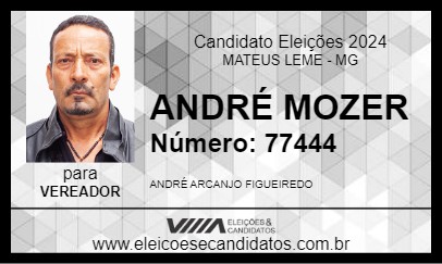 Candidato ANDRÉ MOZER 2024 - MATEUS LEME - Eleições