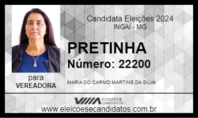 Candidato PRETINHA 2024 - INGAÍ - Eleições