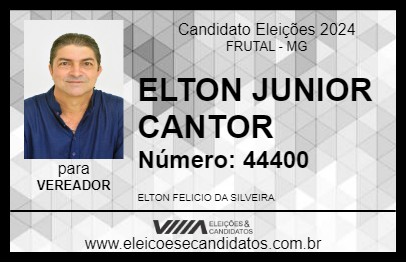 Candidato ELTON JUNIOR CANTOR 2024 - FRUTAL - Eleições