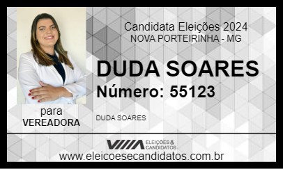 Candidato DUDA SOARES 2024 - NOVA PORTEIRINHA - Eleições