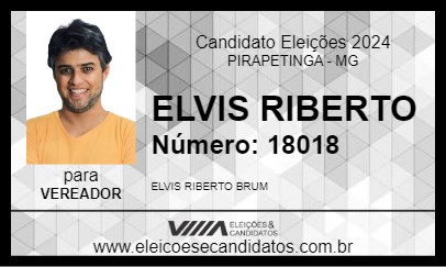 Candidato ELVIS RIBERTO 2024 - PIRAPETINGA - Eleições