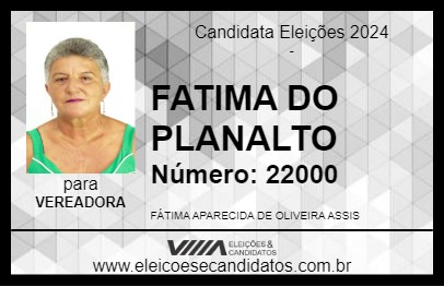 Candidato FATIMA DO PLANALTO 2024 - JANAÚBA - Eleições