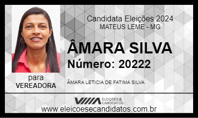 Candidato ÂMARA SILVA 2024 - MATEUS LEME - Eleições