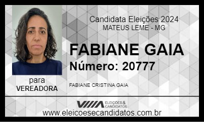 Candidato FABIANE GAIA 2024 - MATEUS LEME - Eleições