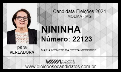 Candidato NININHA 2024 - MOEMA - Eleições