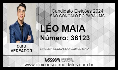 Candidato LÉO MAIA 2024 - SÃO GONÇALO DO PARÁ - Eleições