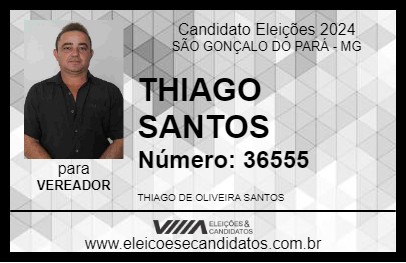 Candidato THIAGO SANTOS 2024 - SÃO GONÇALO DO PARÁ - Eleições