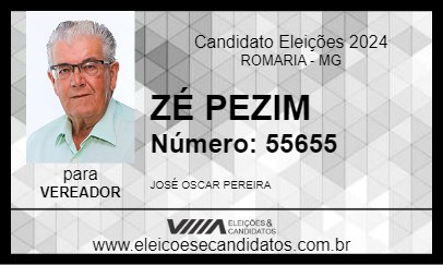 Candidato ZÉ PEZIM 2024 - ROMARIA - Eleições