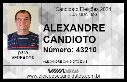 Candidato ALEXANDRE CANDIOTO 2024 - JUATUBA - Eleições