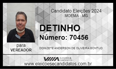 Candidato DETINHO 2024 - MOEMA - Eleições