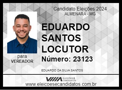 Candidato EDUARDO SANTOS LOCUTOR 2024 - ALMENARA - Eleições