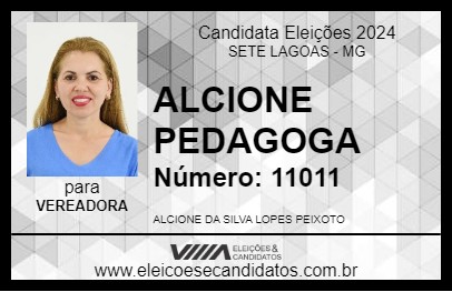 Candidato ALCIONE PEDAGOGA 2024 - SETE LAGOAS - Eleições