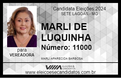 Candidato MARLI DE LUQUINHA 2024 - SETE LAGOAS - Eleições