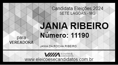 Candidato JANIA RIBEIRO 2024 - SETE LAGOAS - Eleições