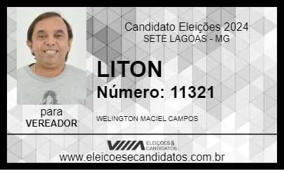 Candidato LITON 2024 - SETE LAGOAS - Eleições