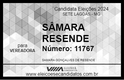 Candidato SÂMARA RESENDE 2024 - SETE LAGOAS - Eleições