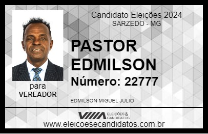 Candidato PASTOR EDMILSON 2024 - SARZEDO - Eleições