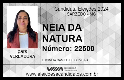 Candidato NEIA DA NATURA 2024 - SARZEDO - Eleições