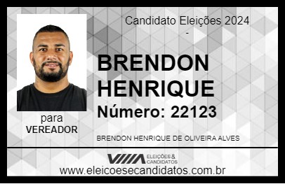 Candidato BRENDON HENRIQUE 2024 - SARZEDO - Eleições