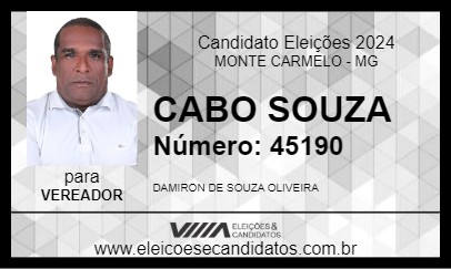 Candidato CABO SOUZA 2024 - MONTE CARMELO - Eleições