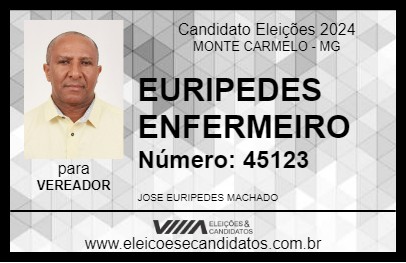 Candidato EURIPEDES ENFERMEIRO 2024 - MONTE CARMELO - Eleições