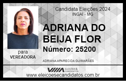 Candidato ADRIANA DO BEIJA FLOR 2024 - INGAÍ - Eleições