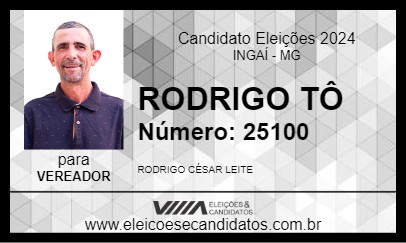 Candidato RODRIGO TÔ 2024 - INGAÍ - Eleições