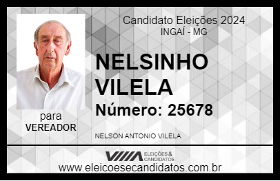 Candidato NELSINHO VILELA 2024 - INGAÍ - Eleições