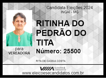 Candidato RITINHA DO PEDRÃO DO TITA 2024 - INGAÍ - Eleições