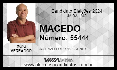 Candidato MACEDO 2024 - JAÍBA - Eleições