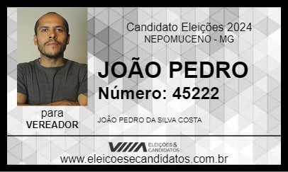 Candidato JOÃO PEDRO 2024 - NEPOMUCENO - Eleições