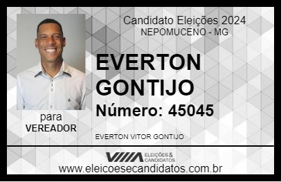 Candidato EVERTON GONTIJO 2024 - NEPOMUCENO - Eleições