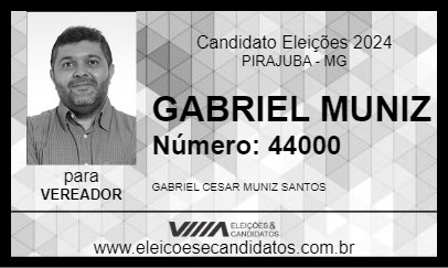 Candidato GABRIEL MUNIZ 2024 - PIRAJUBA - Eleições