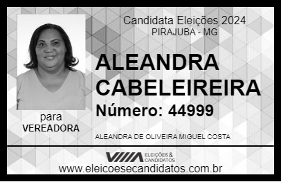 Candidato ALEANDRA CABELEIREIRA 2024 - PIRAJUBA - Eleições