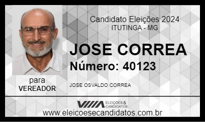 Candidato JOSE CORREA 2024 - ITUTINGA - Eleições