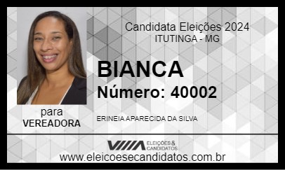 Candidato BIANCA 2024 - ITUTINGA - Eleições